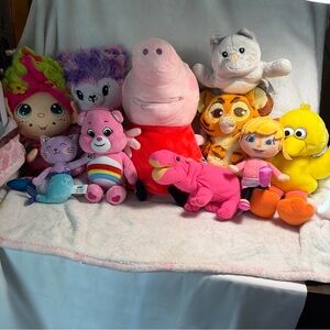 Colorful Plush Toy Set for Kids lot